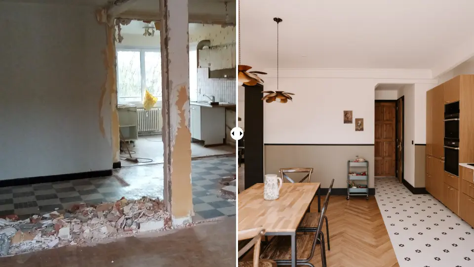 avant apres travaux de rénovation maison Marcq Travaux Avant après rénovation de maison à Marcq en baroeul